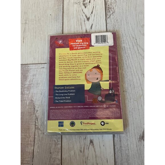 Peg + Cat "Out Of This World" DVD Solving Really Big Math Problems PBS Kids New - Picture 3 of 3